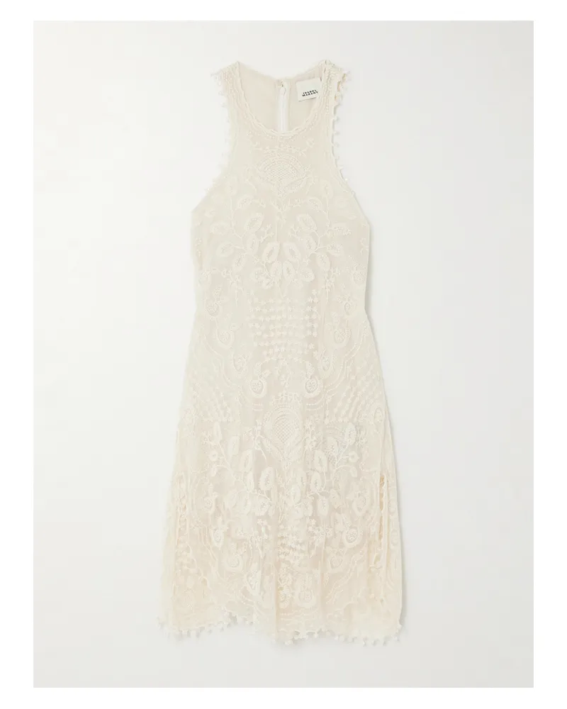 Isabel Marant Valida Minikleid Aus Tüll Mit Verzierungen Und Stickereien - Ecru Ecru