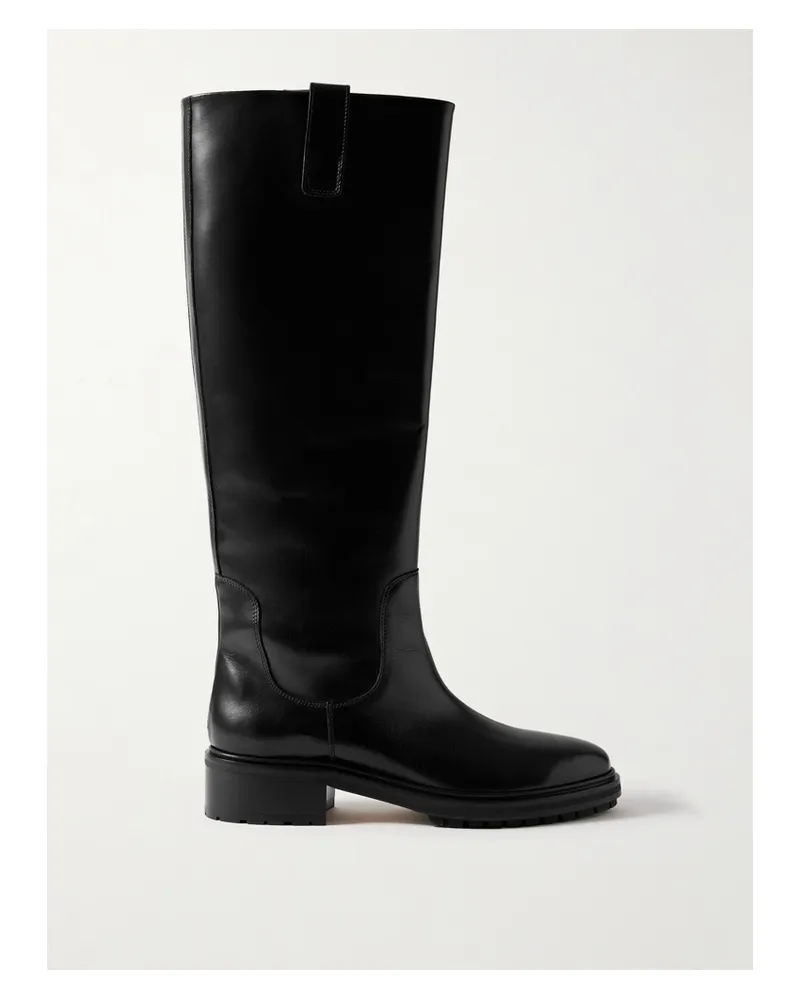 aeyde Henry Kniehohe Stiefel Aus Leder - Schwarz Schwarz