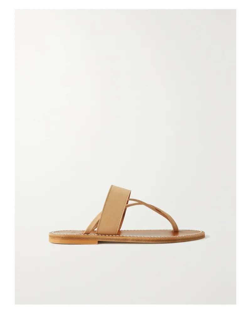 K.Jacques  Net Sustain Nehru Zehensandalen Aus Nubukleder - Neutral Neutral