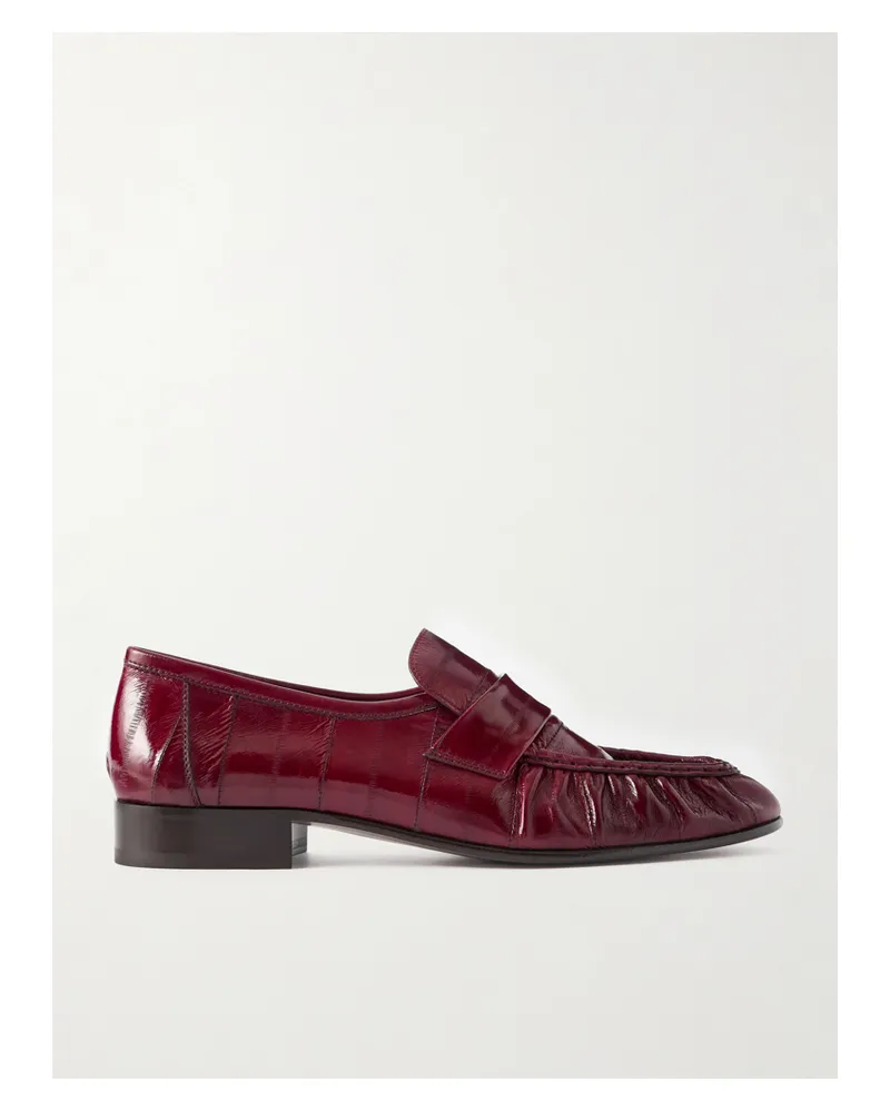 The Row Eel Loafers - Burgundy Burgundy