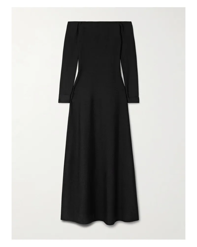 Gabriela Hearst Aine Schulterfreies Maxikleid Aus Seiden-jersey - Schwarz Schwarz