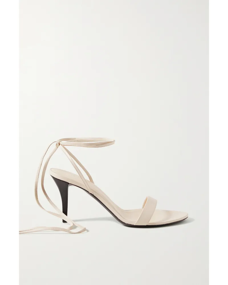 The Row Maud Sandalen Aus Leder Mit Schnürung - Elfenbein Elfenbein