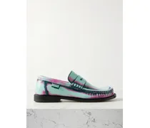 Campo Loafers Aus Bedrucktem Leder - Grün