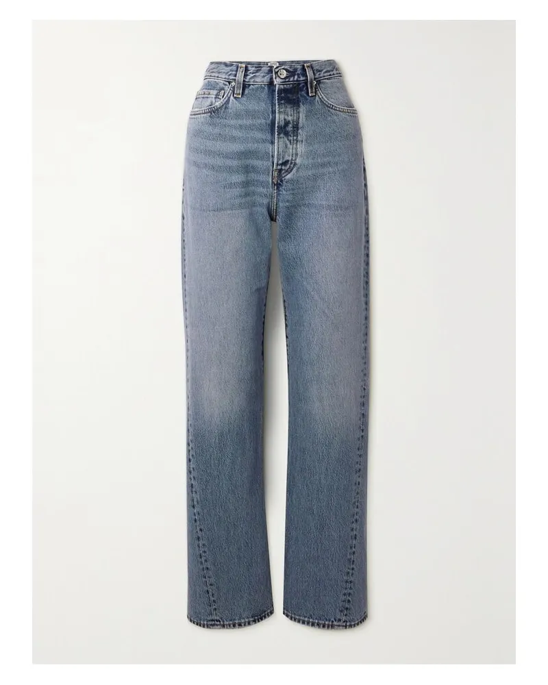 Totême Twisted Seam Hoch Sitzende Jeans Mit Geradem Bein - Blau Blau