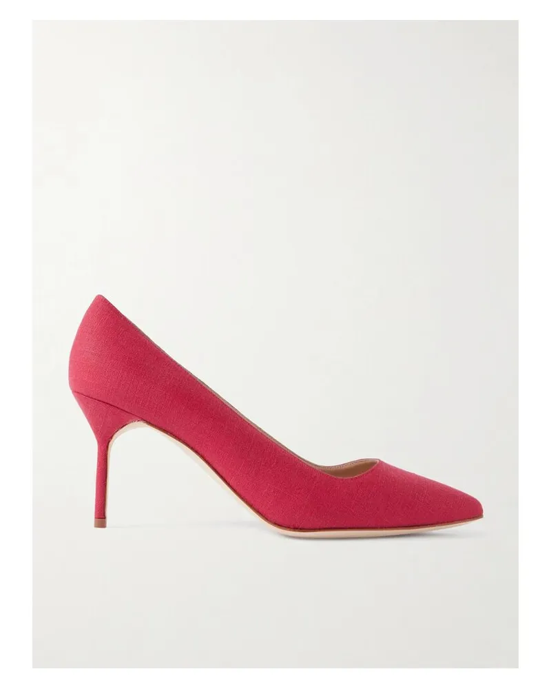 Manolo Blahnik Bb 70 Pumps Aus Canvas - Rot Rot