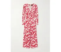 Mother Midikleid Aus Bedrucktem Jersey Mit Twist-detail - Rot