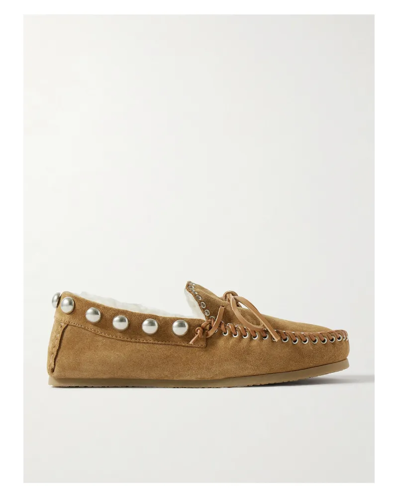 Isabel Marant Fitza Loafers Aus Veloursleder Mit Verzierungen - Braun Braun