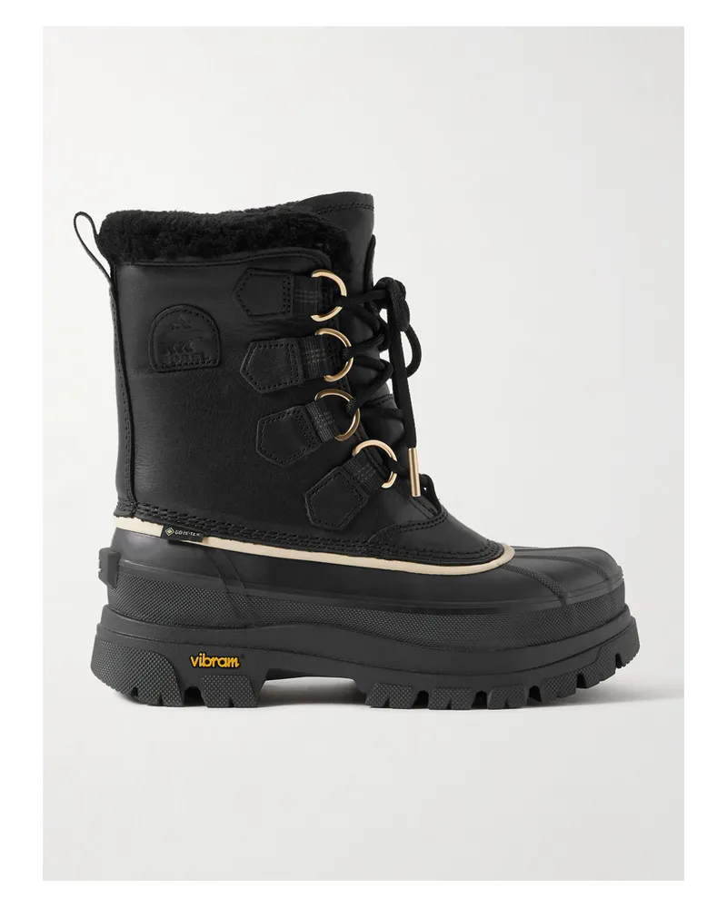 Sorel Caribou Horizon™ Schnürstiefel Aus Gore-tex Mit Fleecebesätzen - Schwarz Schwarz