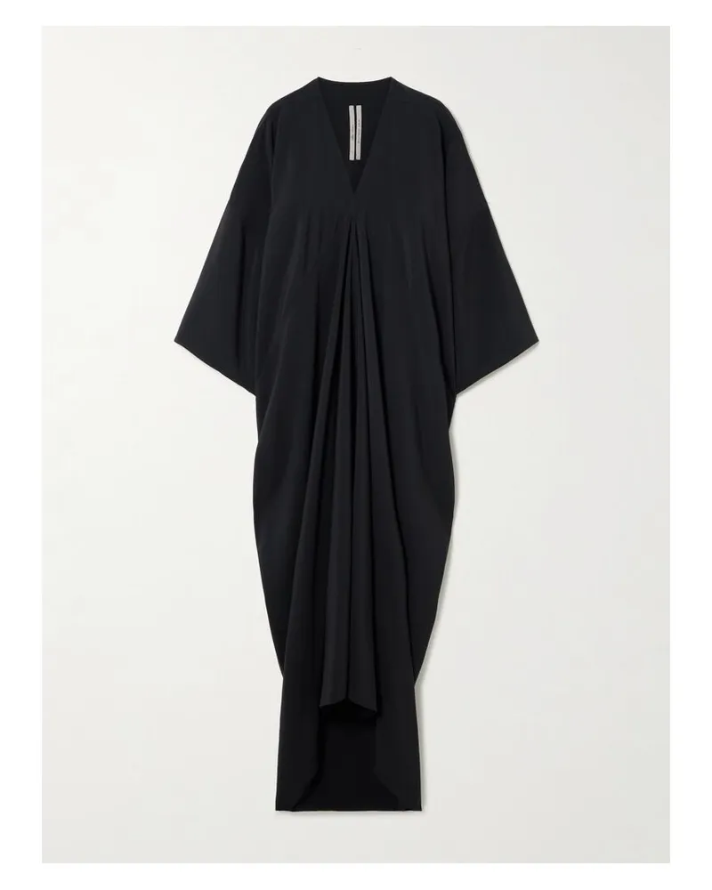 Rick Owens Tommykite Asymmetrische Robe Aus Crêpe Mit Falten - Schwarz Schwarz