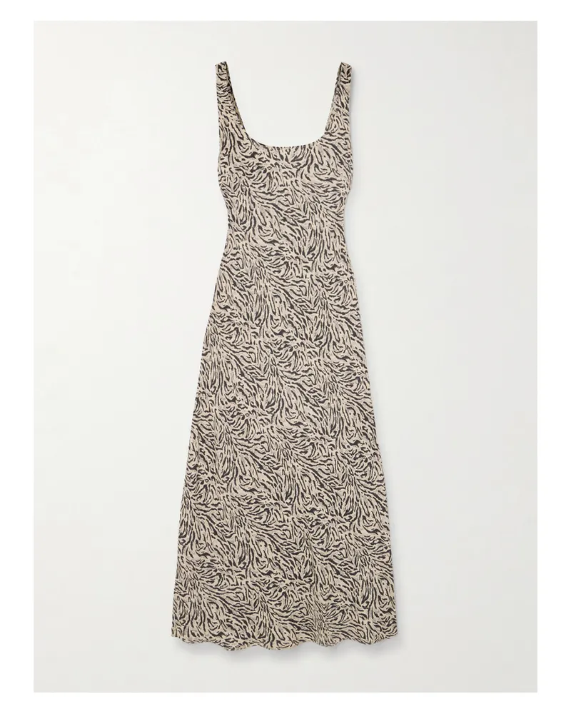 RIXO Bondi Midikleid Aus Bedrucktem Crêpe De Chine - Mehrfarbig Mehrfarbig