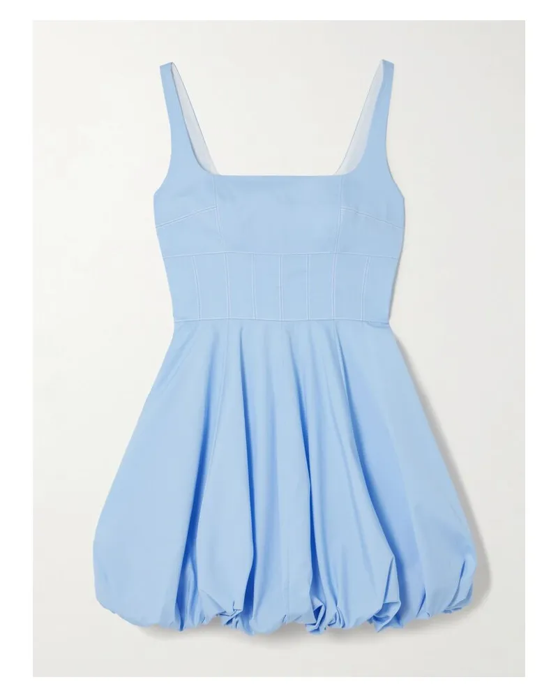 EMILIA WICKSTEAD Annabelle Minikleid Aus Baumwollpopeline - Blau Blau