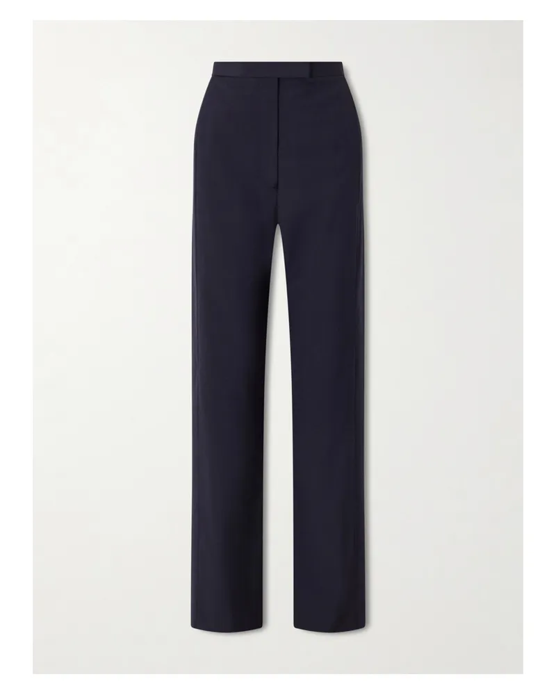 KHAITE Borden Hose Mit Geradem Bein Aus Wolle - Blau Blau