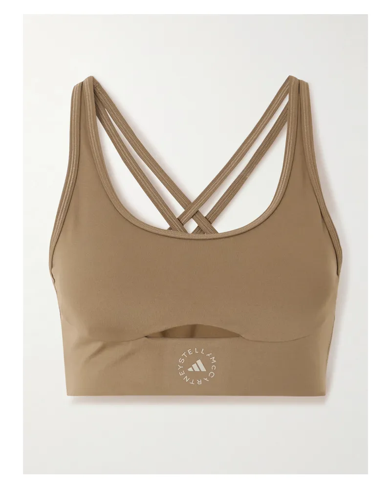 adidas Truestrength Sport-bh Aus Recyceltem Jersey Mit Stretch-anteil - Braun Braun