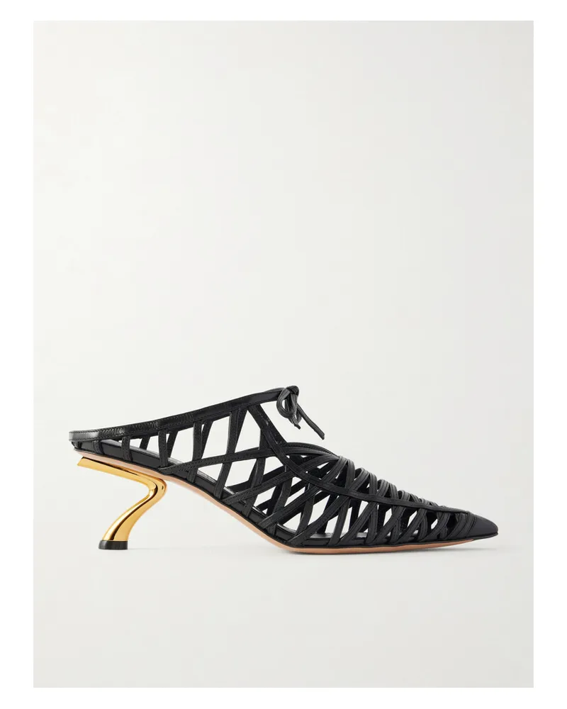 Ferragamo Cirry Leather Mules - Black Black