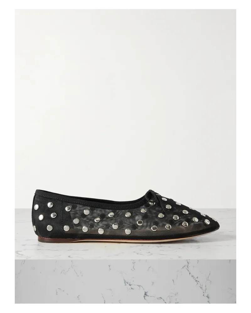 Loeffler Randall Landon Ballerinas Aus Mesh Mit Nieten - Schwarz Schwarz