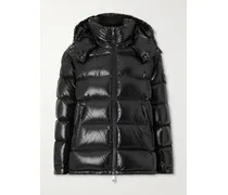 Maire Daunenjacke Aus Gestepptem, Glänzendem Shell Mit Kapuze - Schwarz