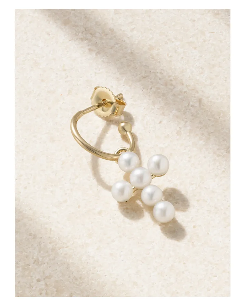 MIZUKI 14-karat Gold Pearl Single Earring Gold