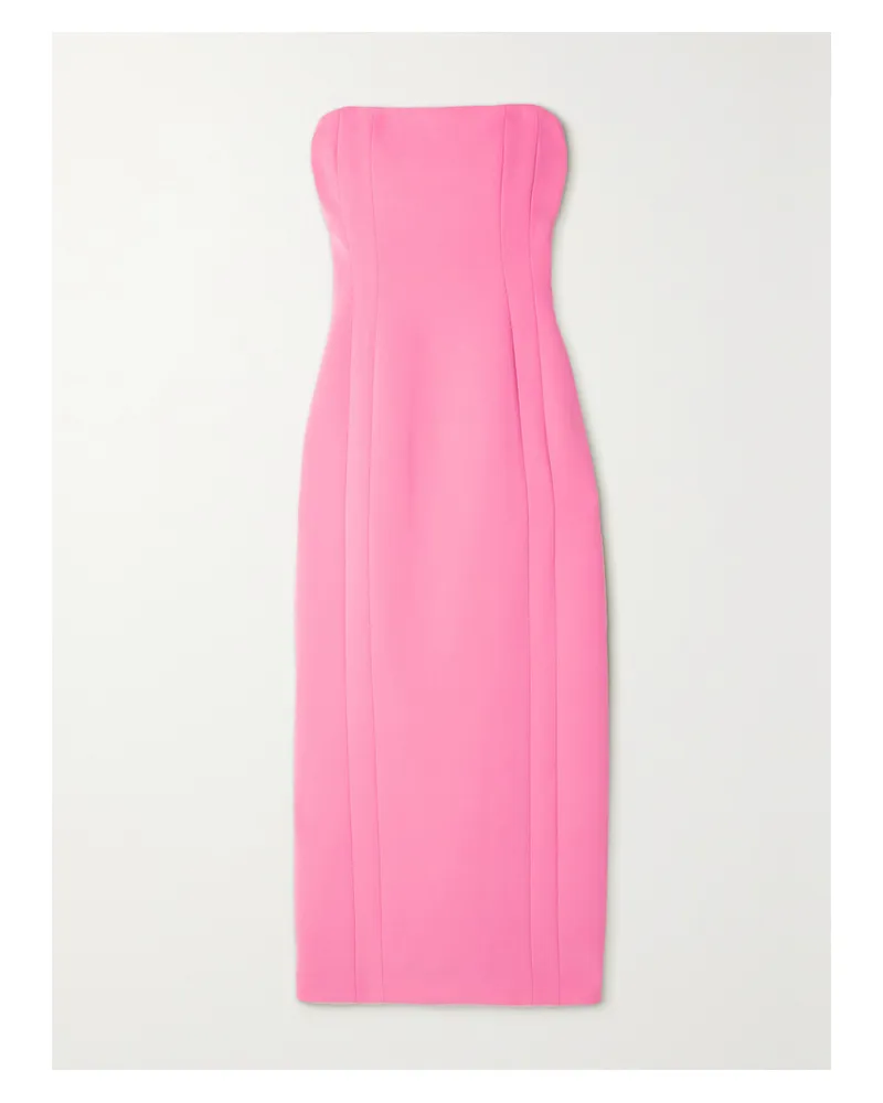 A.L.C. Elizabeth Trägerloses Midikleid Aus Cady - Pink Pink
