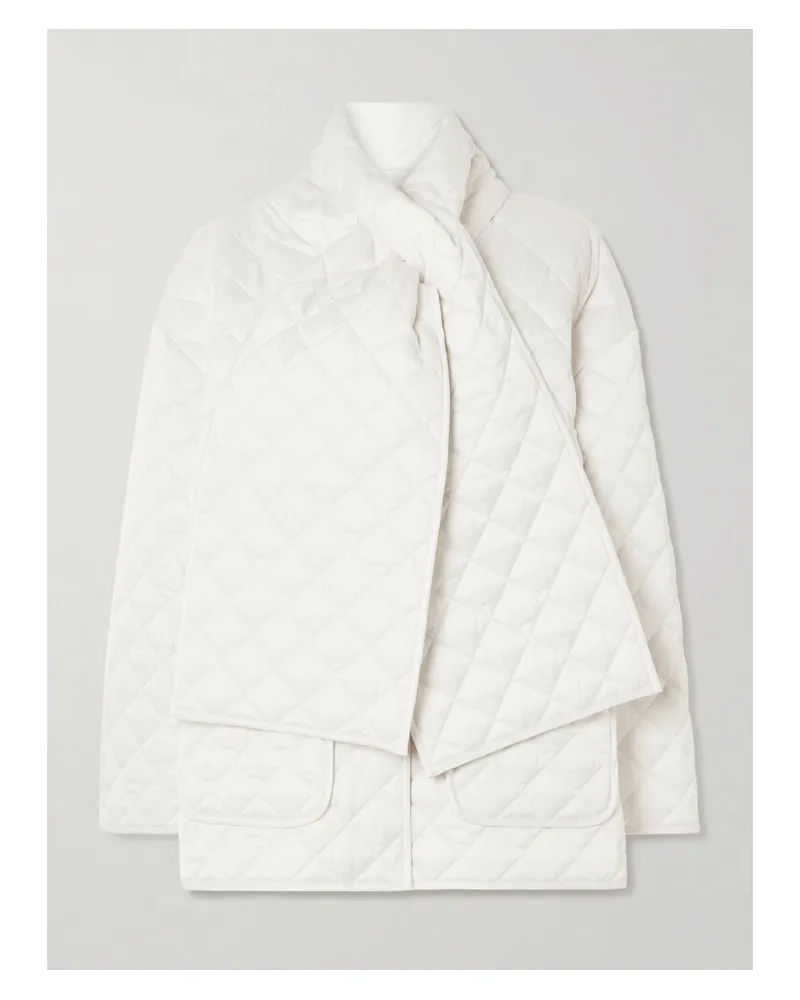 Totême Naxos Steppjacke Aus Recyceltem Shell Mit Schaldetail - Weiß Weiß