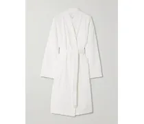 Serenity Morgenmantel Aus Biobaumwolle Mit Jacquard-muster - Weiß