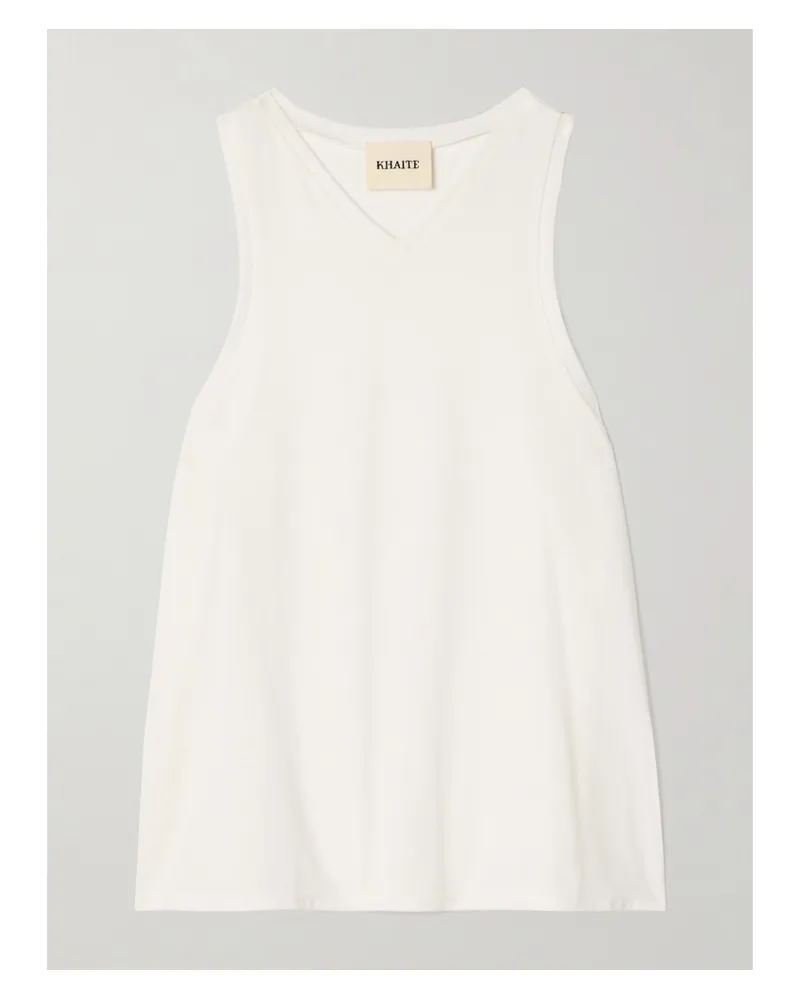 KHAITE Netta Tanktop Aus Jersey Aus Einer Baumwollmischung - Creme Creme