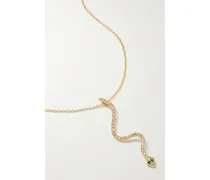 Lucky Snake Kette Aus 18 Karat Gold Mit Diamanten Und Tsavoriten