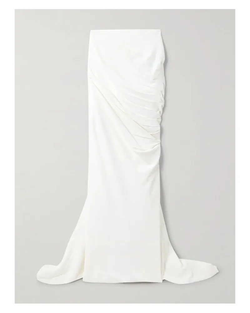 Stella McCartney Train Maxirock Aus Crêpe Mit Raffungen - Weiß Weiß