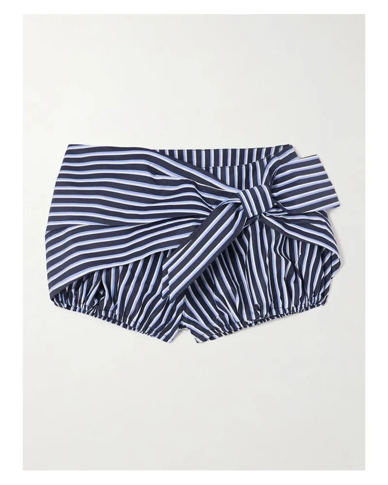 Paco Rabanne Shorts Aus Baumwollpopeline Mit Streifen - Blau Blau