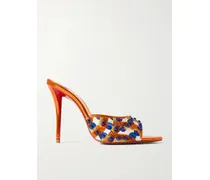 Miss Z 100 Mules Aus Bedruckter Faille Mit Verzierungen - Orange