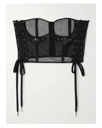 Simone Rocha Bustier aus Tüll Schwarz