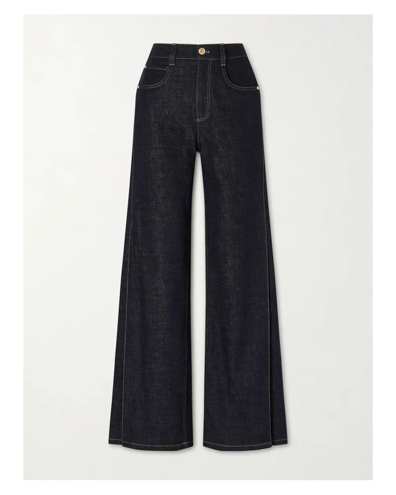 Brunello Cucinelli High-rise Wide-leg Jeans - Blue Blue