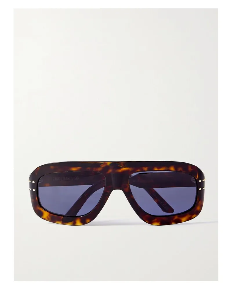 Dior Diorsignature M1u Pilotensonnenbrille Aus Azetat In Hornoptik Horn
