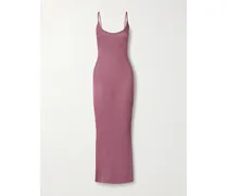 Sheer Knit Long Cami Dress – Beet – Maxikleid - Lila