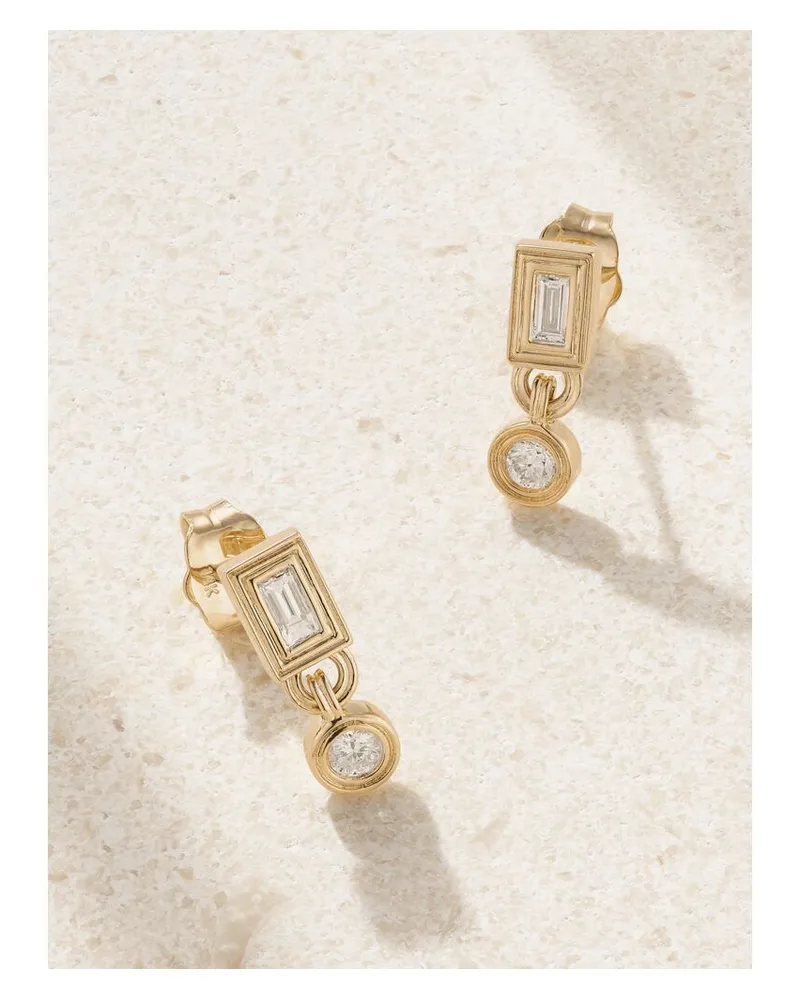 Sydney Evan Ohrringe Aus 14 Karat Gold Mit Diamanten Gold