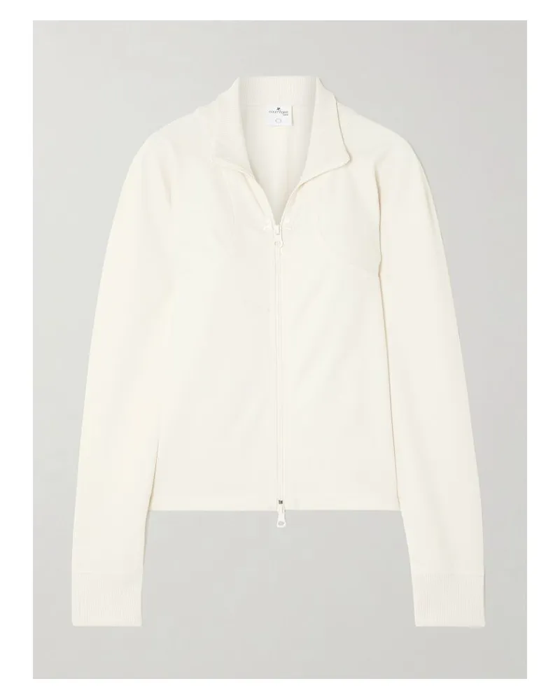 Courrèges Interlock Trainingsjacke Aus Jersey Mit Applikationen - Wollweiß Wollweiß
