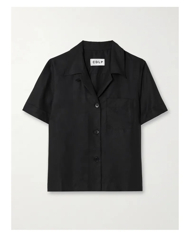 CDLP Lyocell Pajama Shirt - Black Black