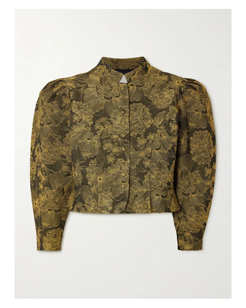 DESTREE Amoako Peonia Blazer Aus Besticktem Twill - Grün Grün