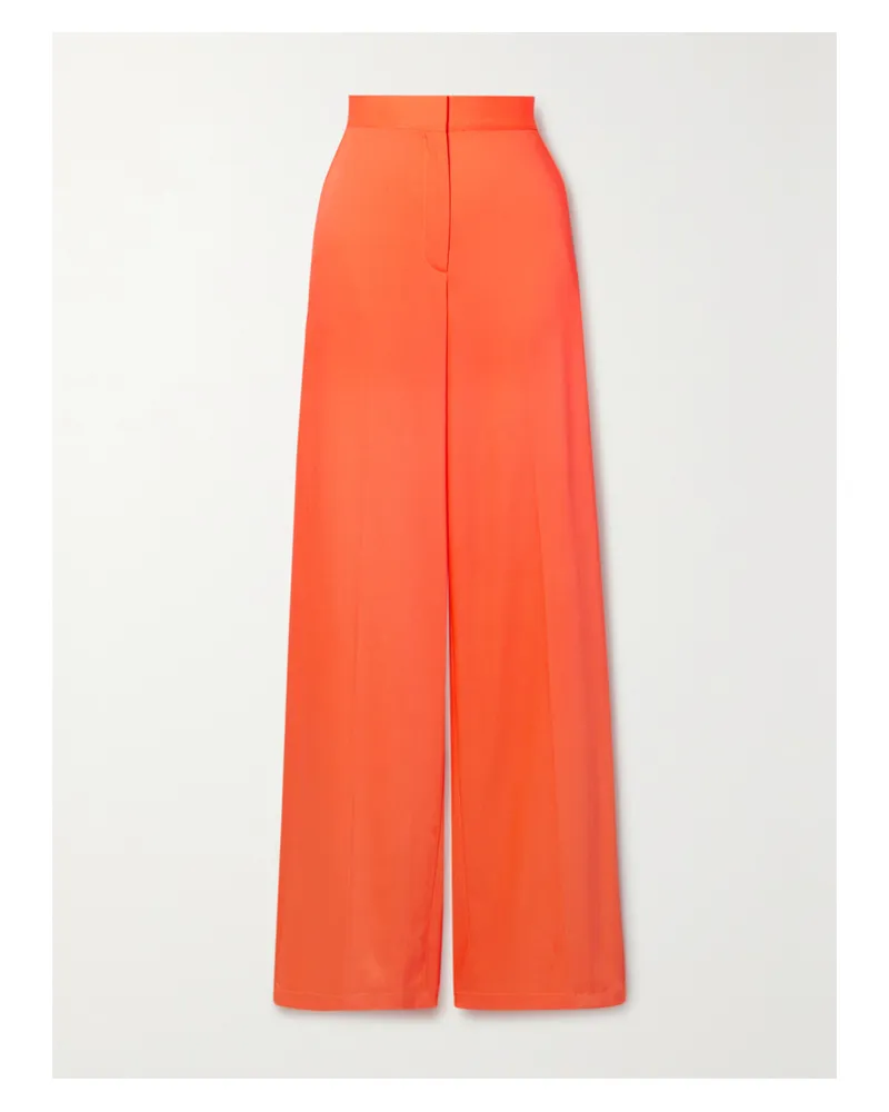 Christopher John Rogers Hose Mit Weitem Bein Aus Twill - Orange Orange