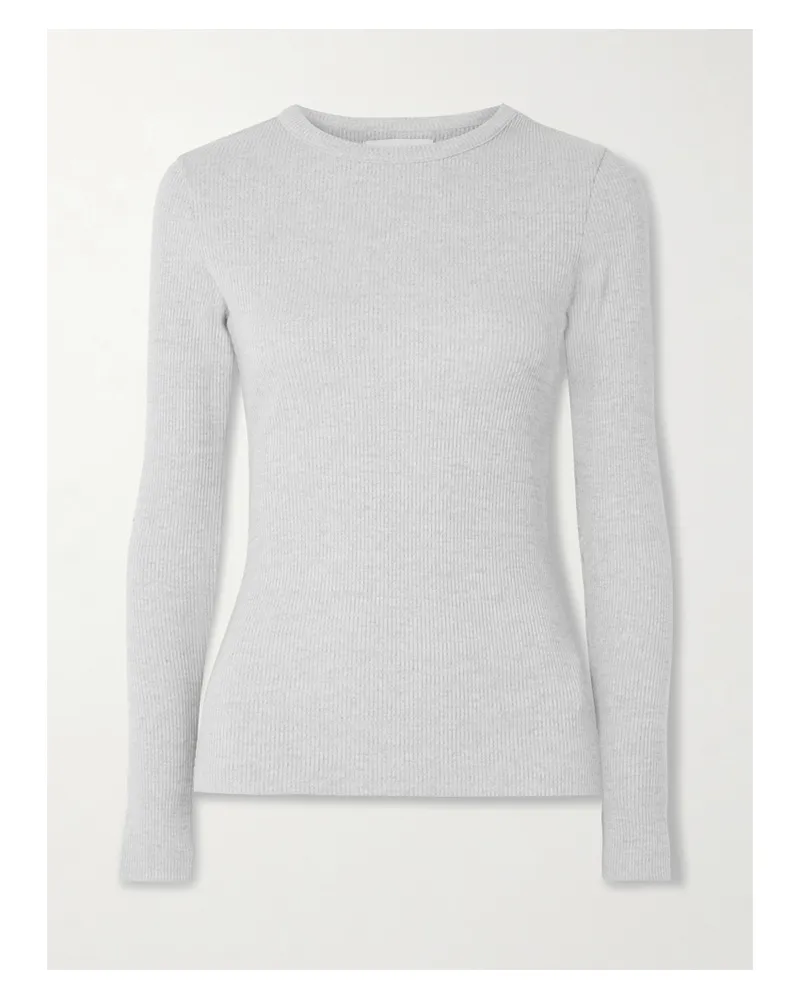 Citizens of humanity Bina Ribbed Jersey Top - Gray Gray