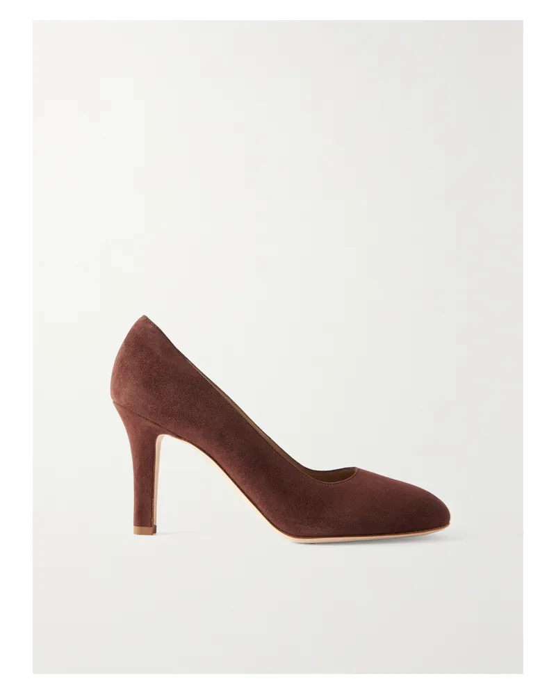 Manolo Blahnik Verin 90 Pumps Aus Veloursleder - Braun Braun