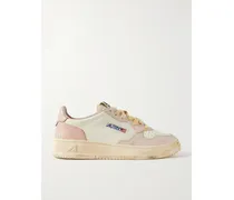 Super Vintage Sneakers Aus Leder In Distressed-optik - Pink