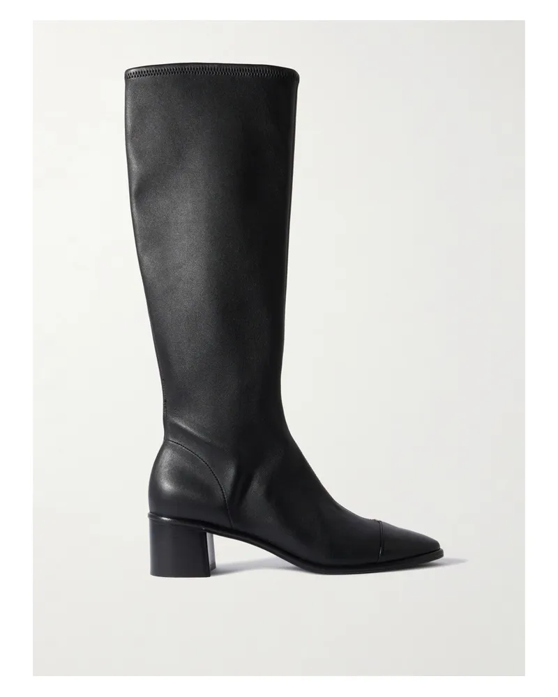 Tory Burch Kniehohe Stiefel Aus Leder - Schwarz Schwarz