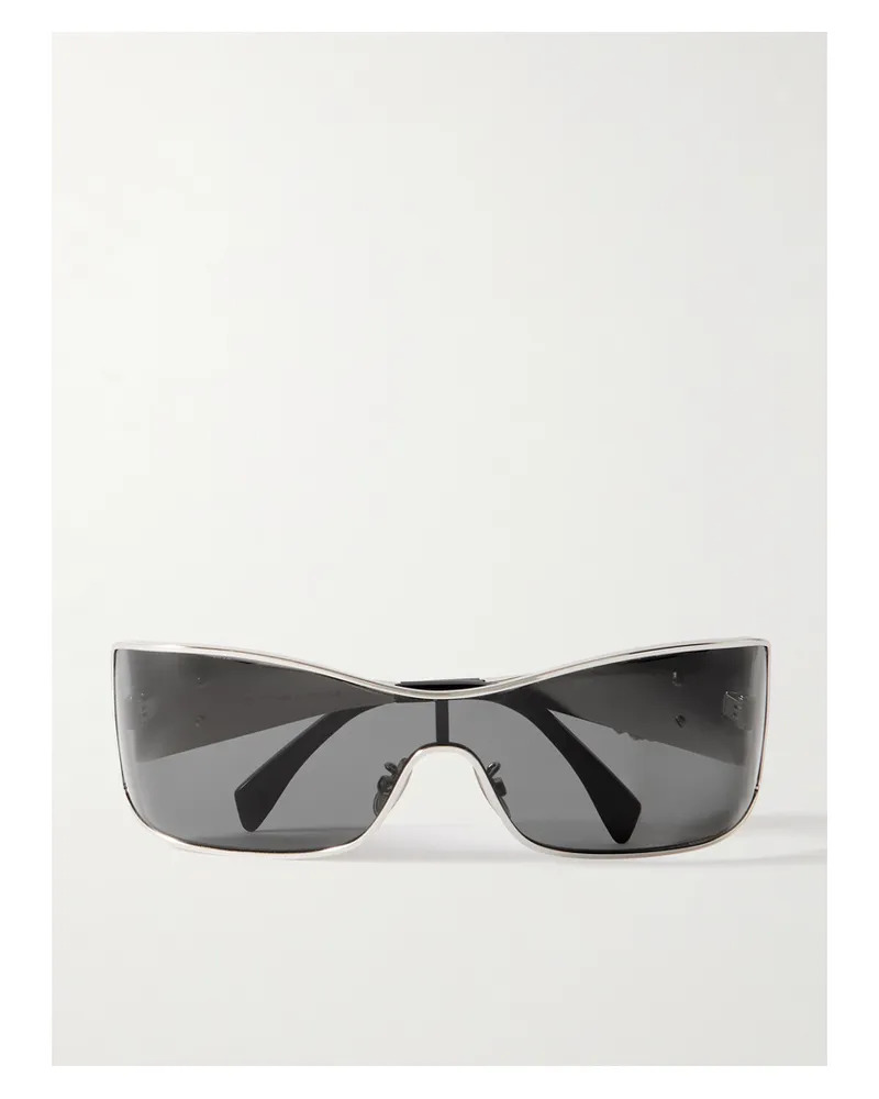 Celine Rectangular-frame Silver-tone Sunglasses Silver