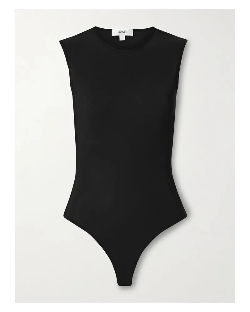 AGOLDE Aura String-body Aus Stretch-jersey - Schwarz Schwarz