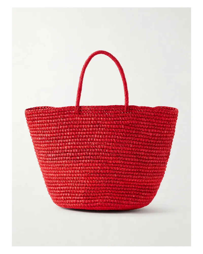 Sensi Studio Large Straw Tote - Red Red