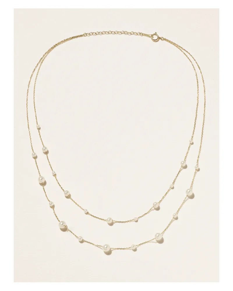 MIZUKI Kette Aus 14 Karat Gold Mit Perlen Gold