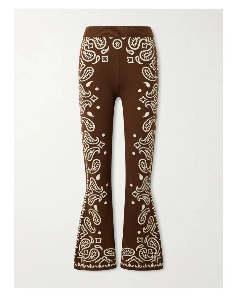 FARM Rio Schlaghose Aus Jacquard-strick - Braun Braun