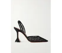 Holli Corded Lace Slingback Pumps - Black