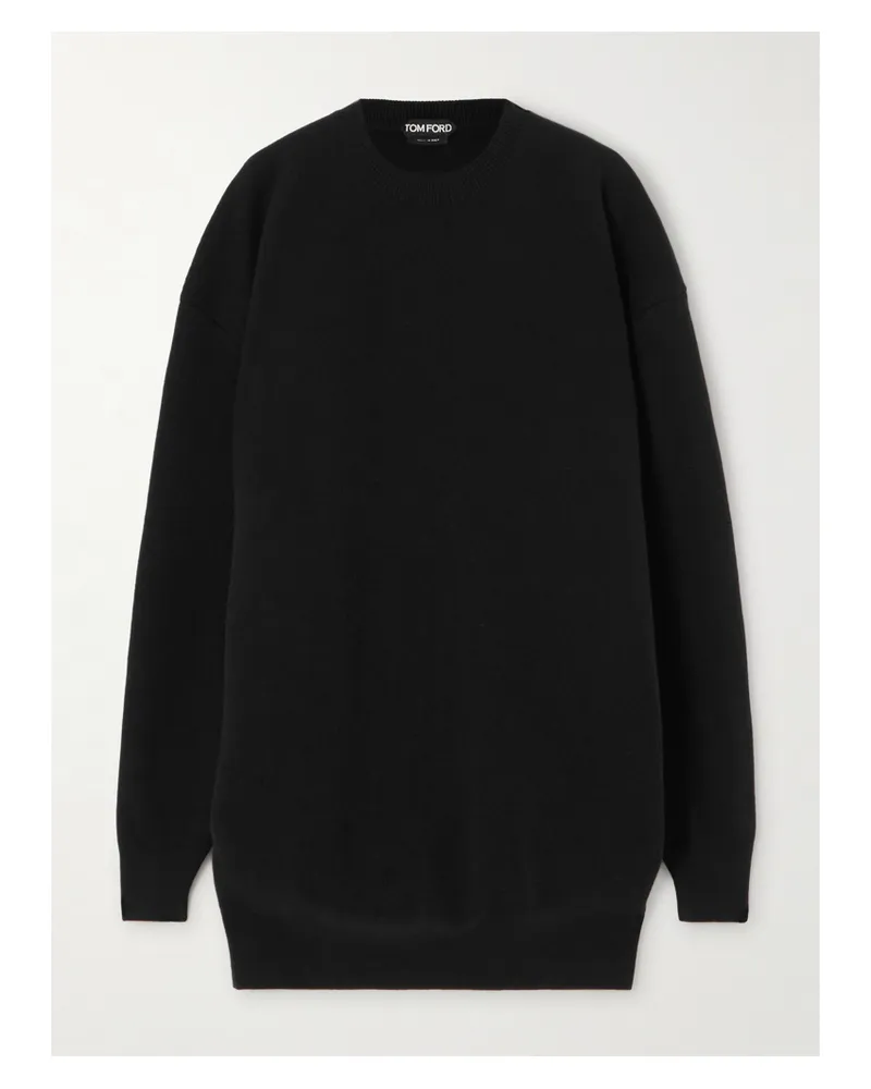 Tom Ford Minikleid Aus Einer Wollmischung - Schwarz Schwarz