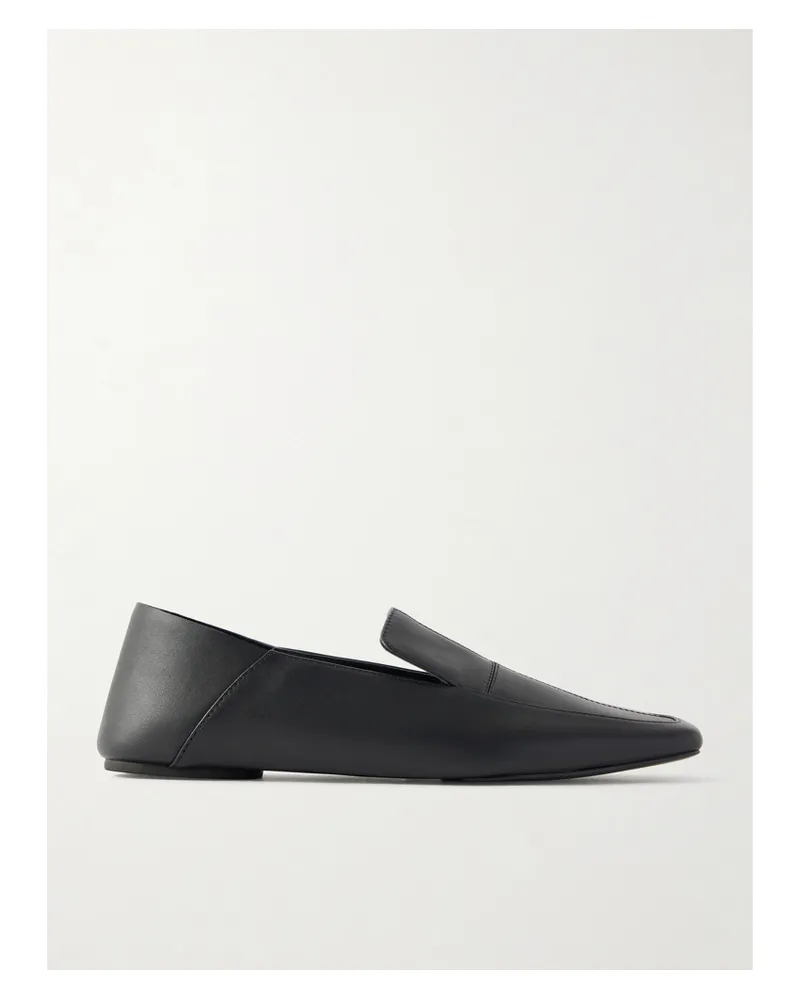 St. Agni Minimal Leather Loafers - Black Black